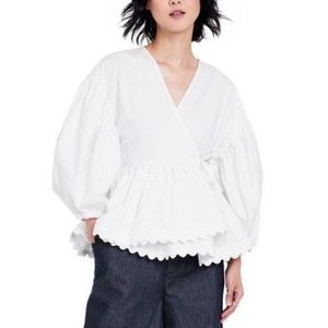 Kika Vargas x Target - White Cotton Tie Top